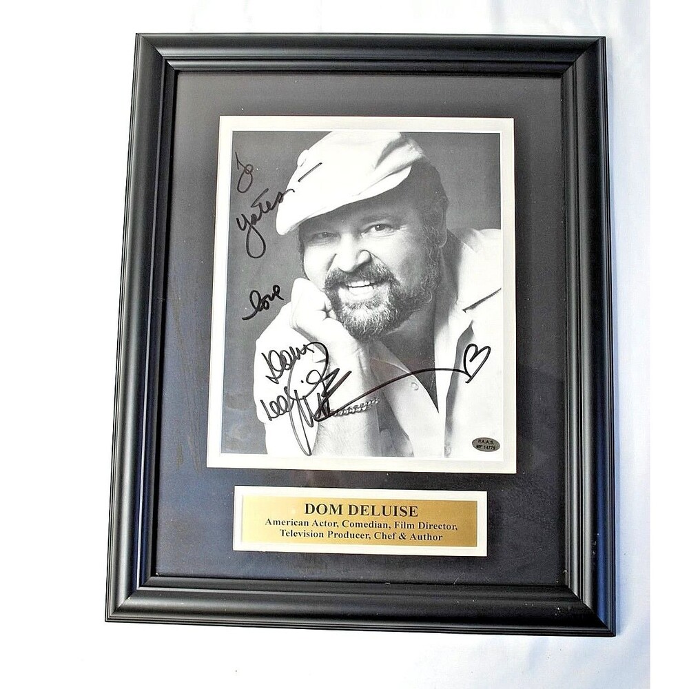 Dom Deluise 8" x 10" Framed Plaque Signed Autographed Picture COA PAAS #MF14779